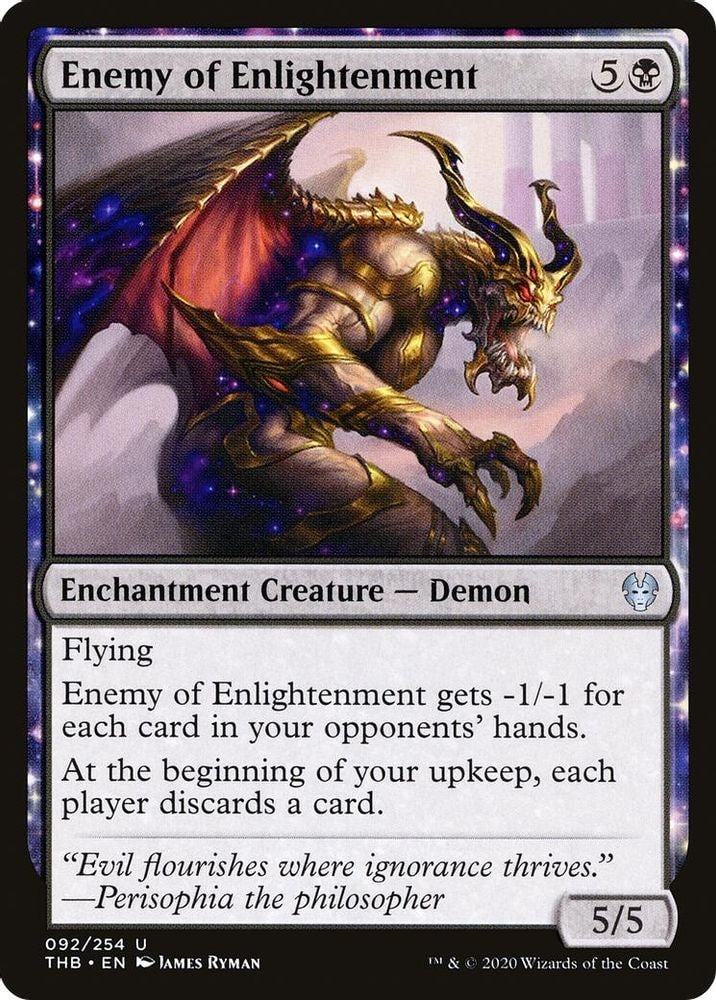 2020 Magic: The Gathering: Theros Beyond Death (THB) - Enemy of Enlightenment (#92, Uncommon) (, Near Mint)