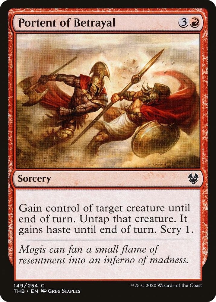 2020 Magic: The Gathering: Theros Beyond Death (THB) - Portent of Betrayal (#149, Common) (, Near Mint)