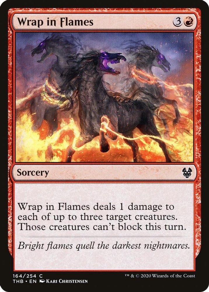 2020 Magic: The Gathering: Theros Beyond Death (THB) - Wrap in Flames (#164, Common) (, Near Mint)