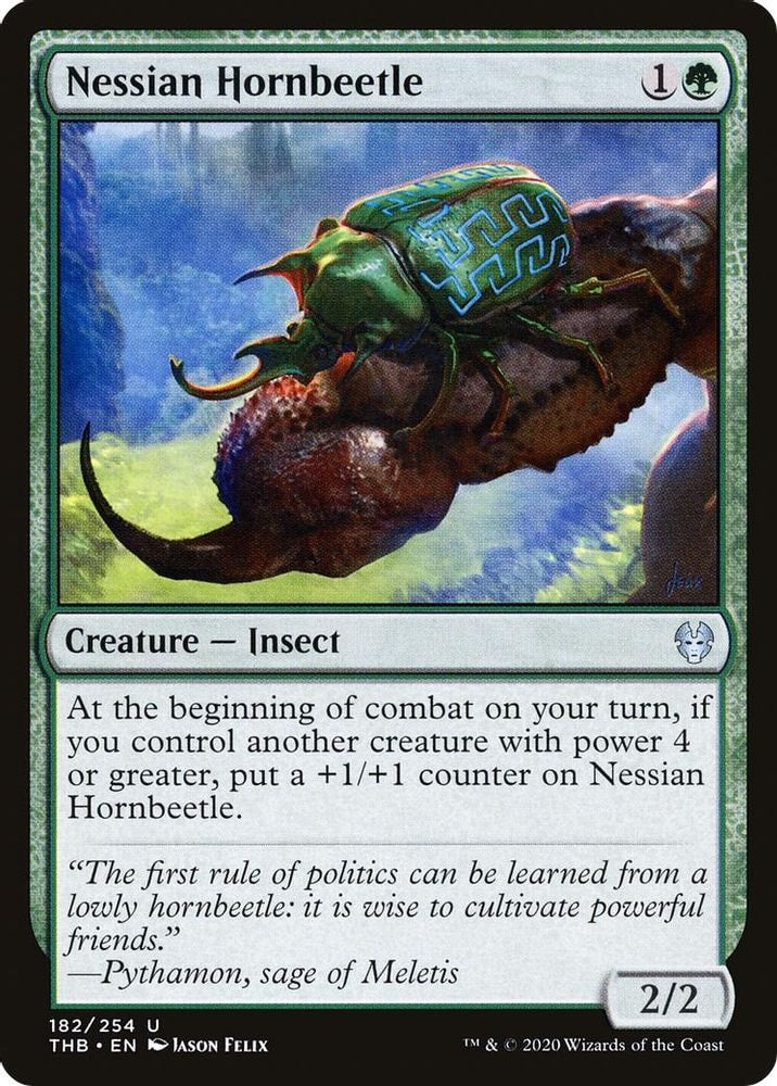 2020 Magic: The Gathering: Theros Beyond Death (THB) - Nessian Hornbeetle (#182, Uncommon) (, Near Mint)