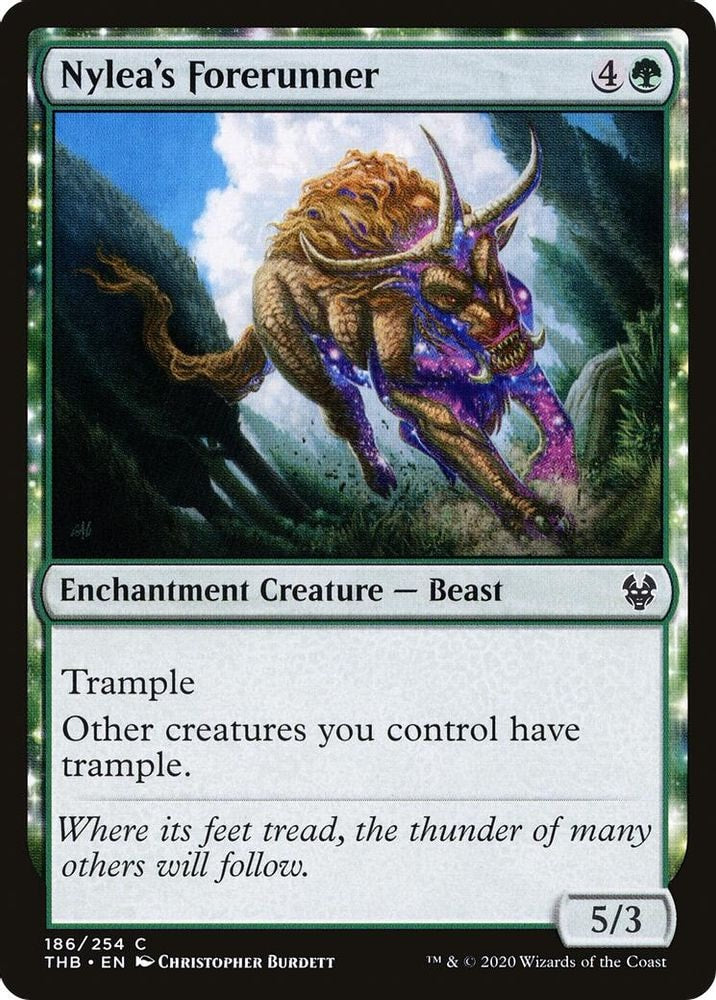 2020 Magic: The Gathering: Theros Beyond Death (THB) - Nylea's Forerunner (#186, Common) (, Near Mint)
