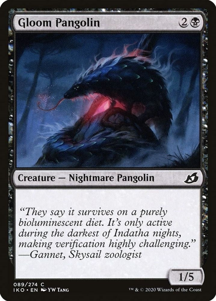 2020 Magic: The Gathering: Ikoria: Lair of Behemoths (IKO) - Gloom Pangolin (#89, Common) (, Near Mint)