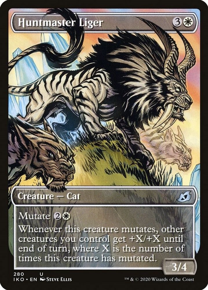 2020 Magic: The Gathering: Ikoria: Lair of Behemoths (IKO) - Huntmaster Liger Showcase (#280, Uncommon) (, Near Mint)