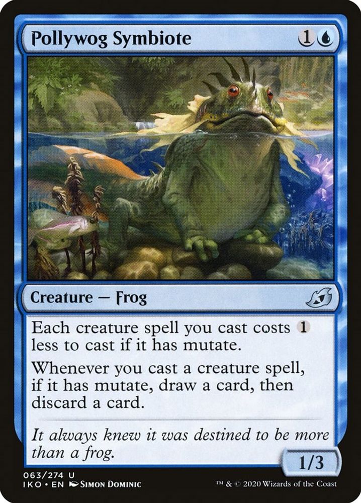 2020 Magic: The Gathering: Ikoria: Lair of Behemoths (IKO) - Pollywog Symbiote (#63, Uncommon) (, Near Mint)