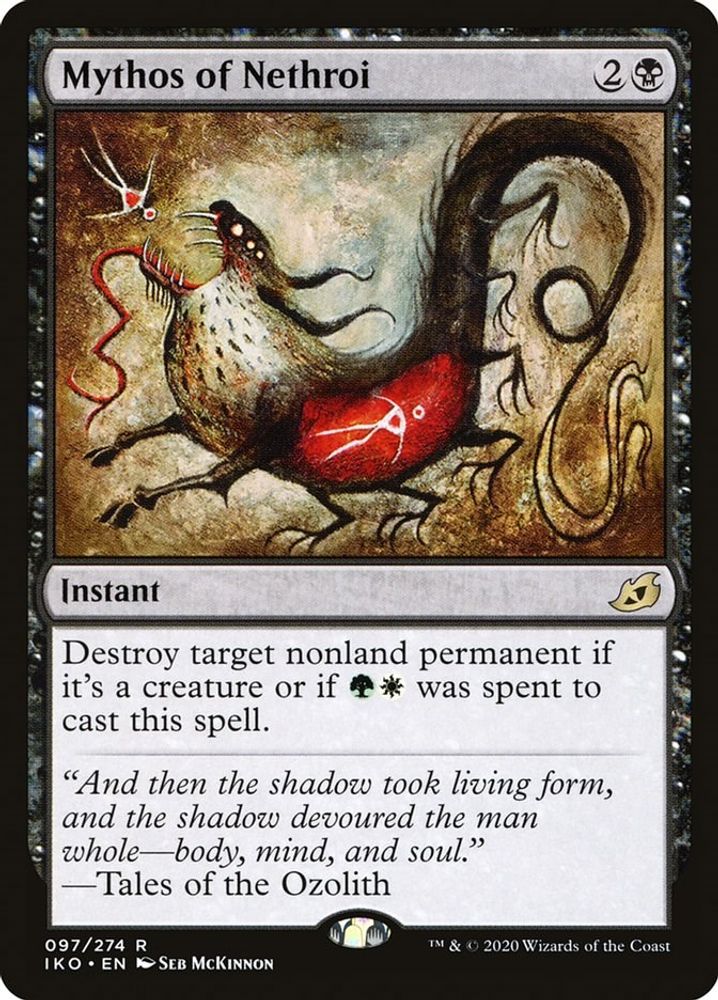 2020 Magic: The Gathering: Ikoria: Lair of Behemoths (IKO) - Mythos of Nethroi (#97, Rare) (Foil, Near Mint)