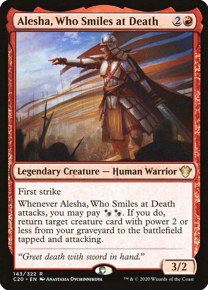 2020 Magic: The Gathering: Commander 2020 (C20) - Alesha Who Smiles at Death (#143, Rare) (, Near Mint)