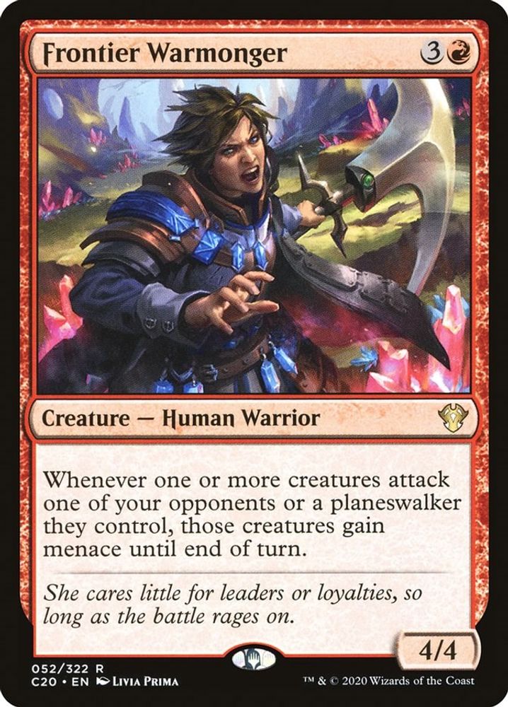 2020 Magic: The Gathering: Commander 2020 (C20) - Frontier Warmonger (#52, Rare) (, Near Mint)
