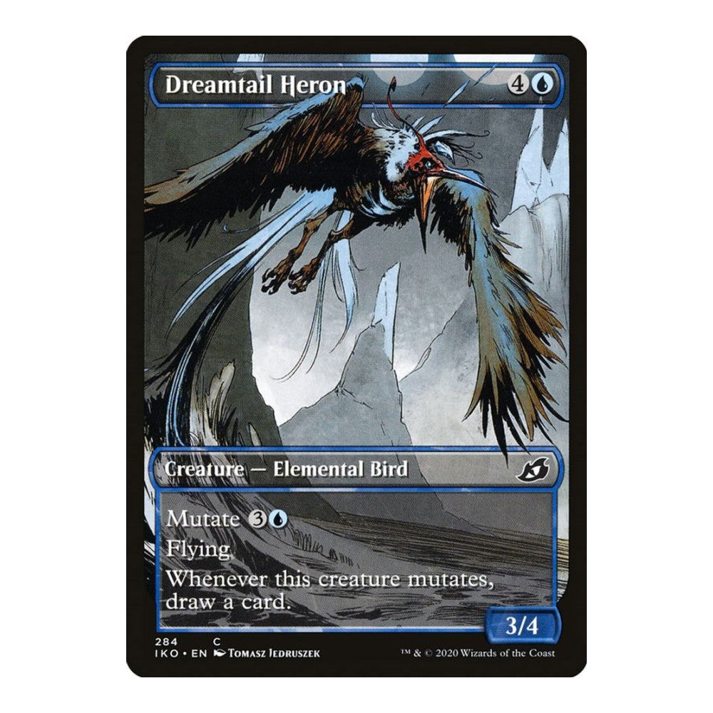 2020 Magic: The Gathering: Ikoria: Lair of Behemoths (IKO) - Dreamtail Heron Showcase (#284, Common)
