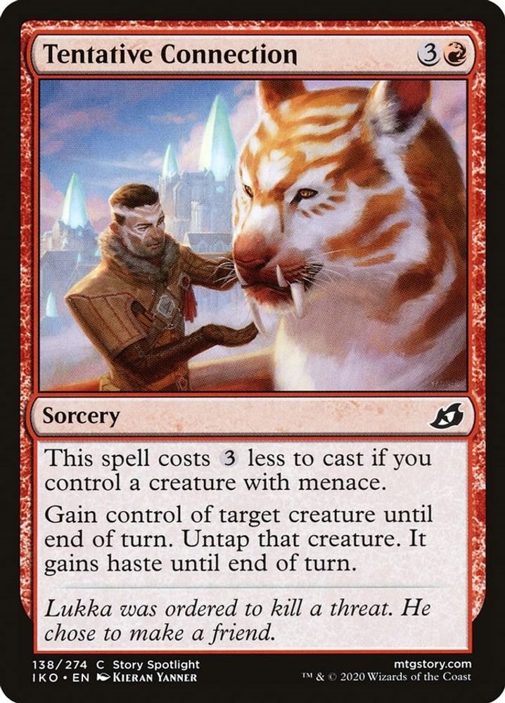 2020 Magic: The Gathering: Ikoria: Lair of Behemoths (IKO) - Tentative Connection (#138, Common) (Foil, Near Mint)