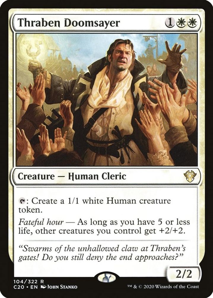 2020 Magic: The Gathering: Commander 2020 (C20) - Thraben Doomsayer (#104, Rare) (, Near Mint)