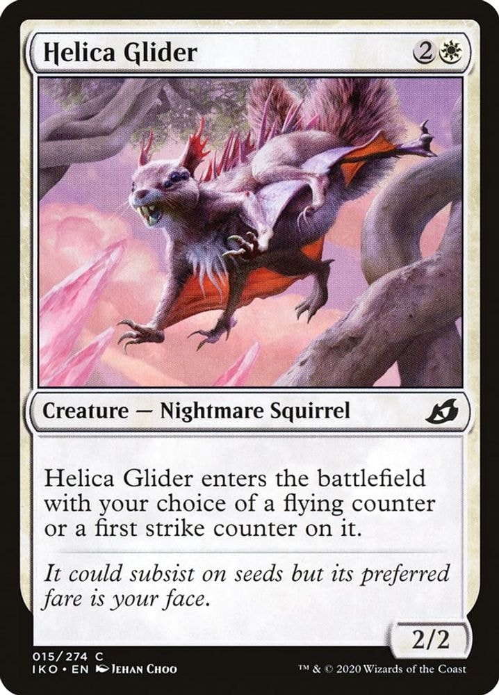 2020 Magic: The Gathering: Ikoria: Lair of Behemoths (IKO) - Helica Glider (#15, Common) (Foil, Near Mint)