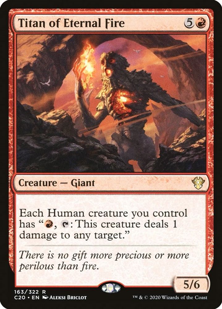 2020 Magic: The Gathering: Commander 2020 (C20) - Titan of Eternal Fire (#163, Rare) (, Near Mint)
