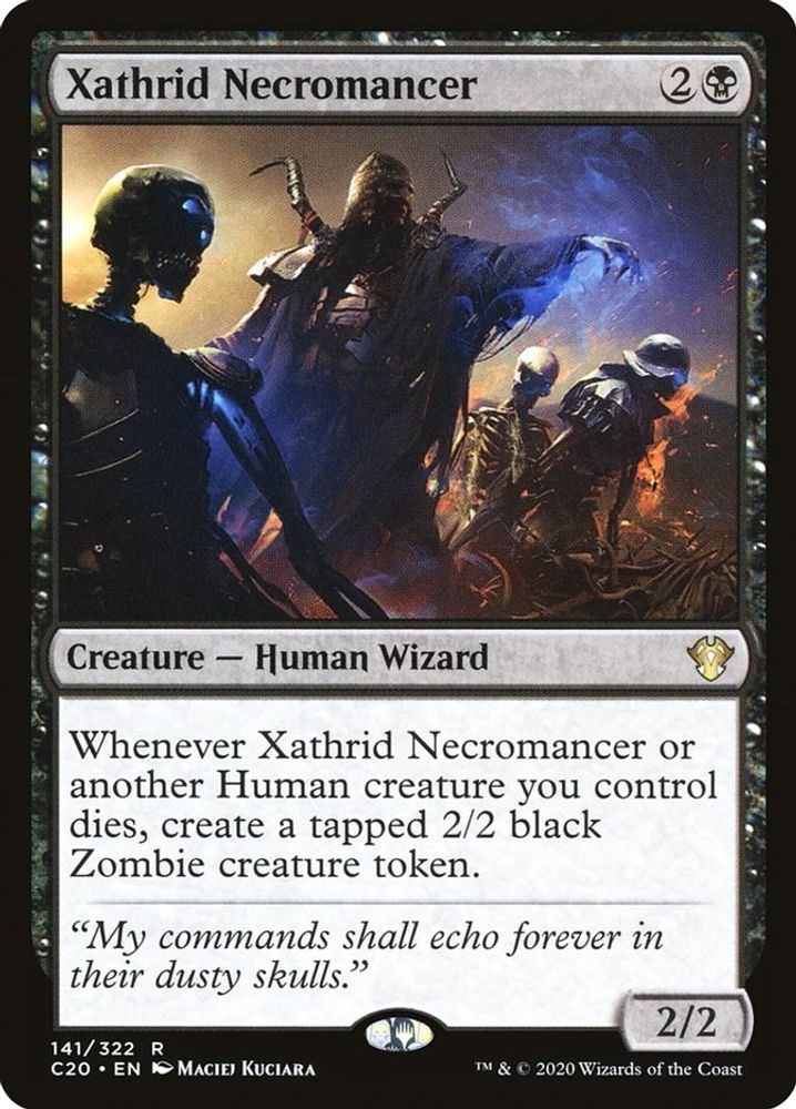 2020 Magic: The Gathering: Commander 2020 (C20) - Xathrid Necromancer (#141, Rare) (, Near Mint)