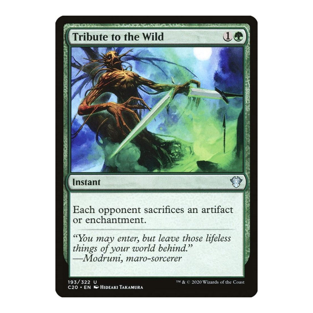 2020 Magic: The Gathering: Commander 2020 (C20) - Tribute to the Wild (#193, Uncommon) (, Near Mint)