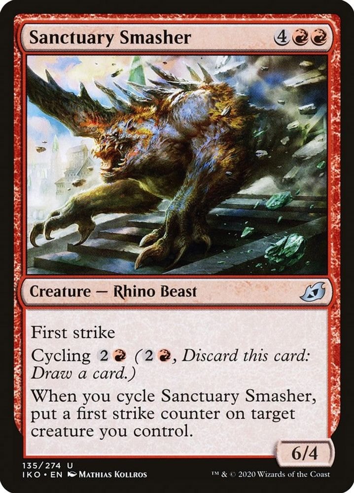 2020 Magic: The Gathering: Ikoria: Lair of Behemoths (IKO) - Sanctuary Smasher (#135, Uncommon) (Foil, Near Mint)