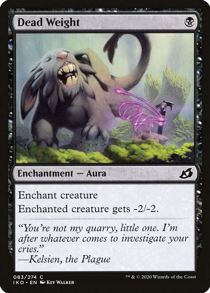 2020 Magic: The Gathering: Ikoria: Lair of Behemoths (IKO) - Dead Weight (#83, Common) (Foil, Near Mint)