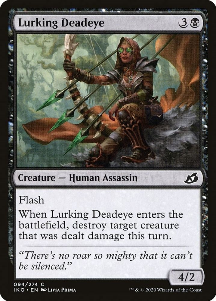2020 Magic: The Gathering: Ikoria: Lair of Behemoths (IKO) - Lurking Deadeye (#94, Common)