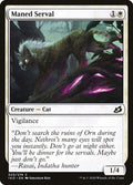 2020 Magic: The Gathering: Ikoria: Lair of Behemoths (IKO) - Maned Serval (#23, Common) (, Near Mint)