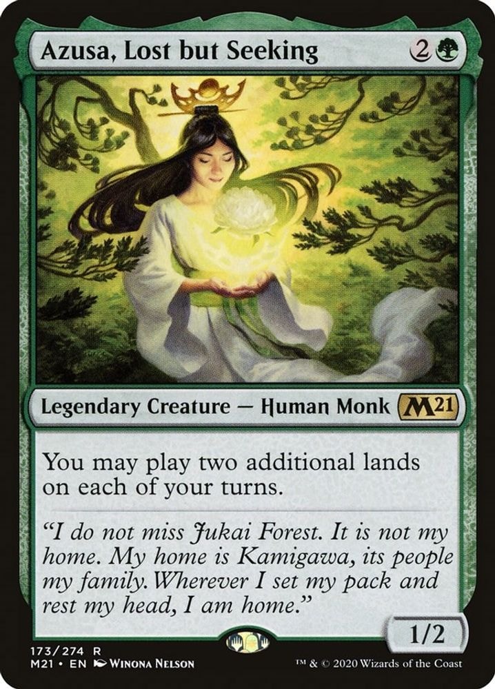 2020 Magic: The Gathering: Core Set 2021 (M21) - Azusa Lost but Seeking (#173, Rare) (, Lightly Played)