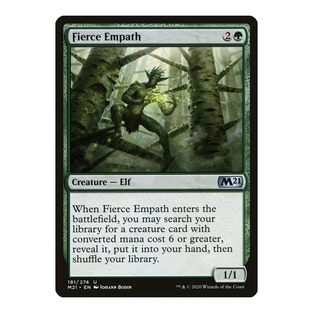 2020 Magic: The Gathering: Core Set 2021 (M21) - Fierce Empath (#181, Uncommon) (, Near Mint)