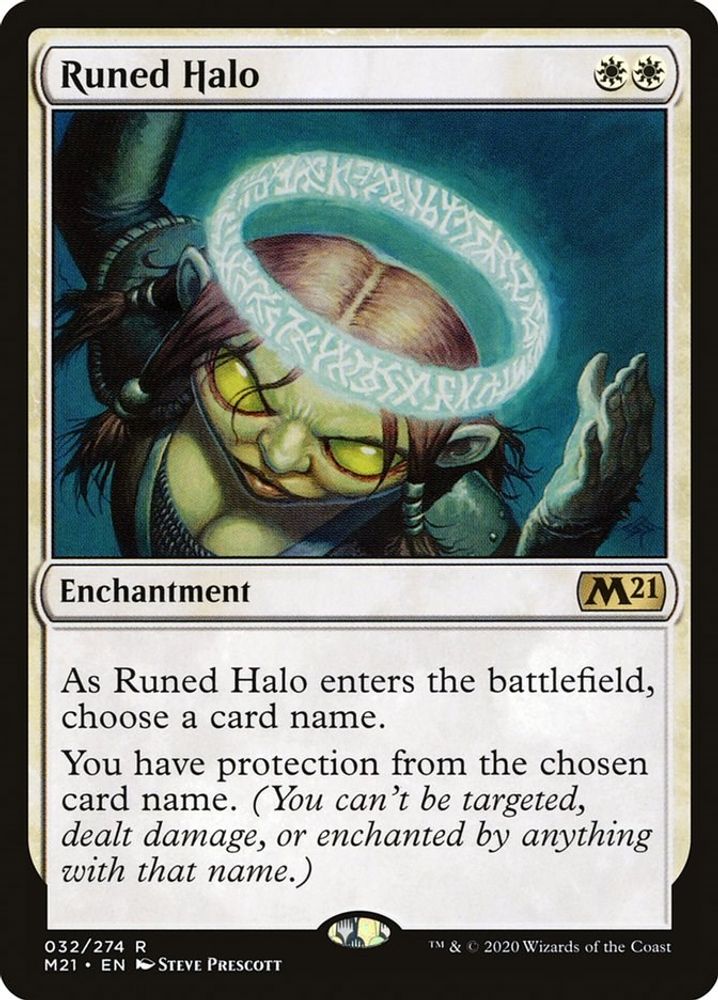 2020 Magic: The Gathering: Core Set 2021 (M21) - Runed Halo (#32, Rare) (, Near Mint)