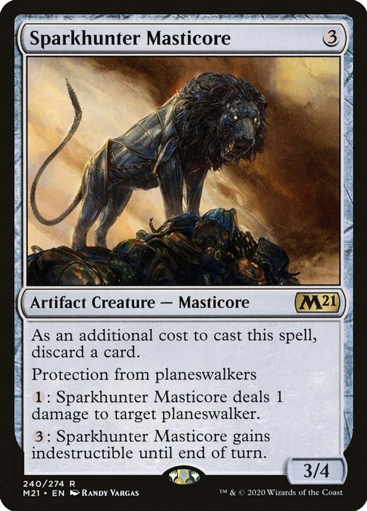2020 Magic: The Gathering: Core Set 2021 (M21) - Sparkhunter Masticore (#240, Rare) (, Near Mint)
