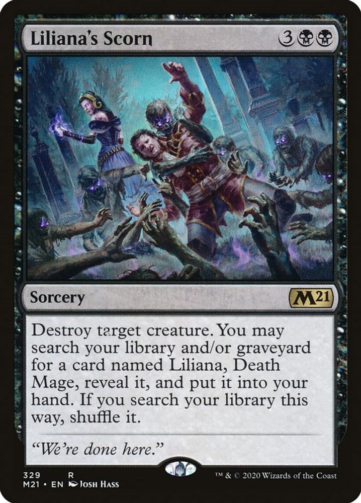 2020 Magic: The Gathering: Core Set 2021 (M21) - Lilianas Scorn (#329, Rare) (, Near Mint)