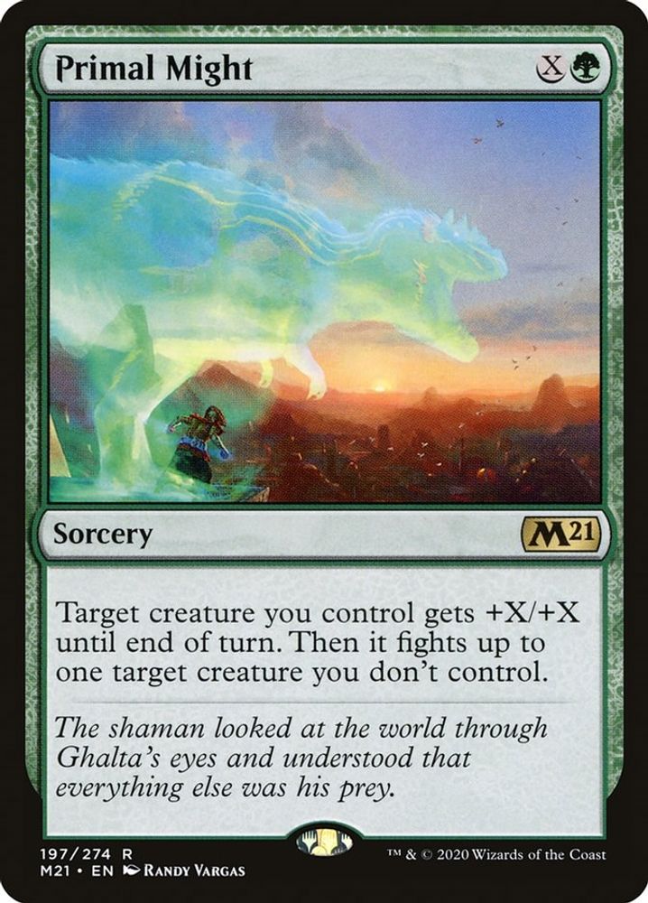 2020 Magic: The Gathering: Core Set 2021 (M21) - Primal Might (#197, Rare) (, Near Mint)
