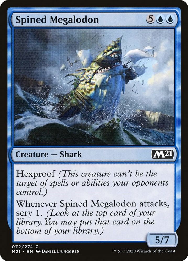 2020 Magic: The Gathering: Core Set 2021 (M21) - Spined Megalodon (#72, Common) (, Near Mint)