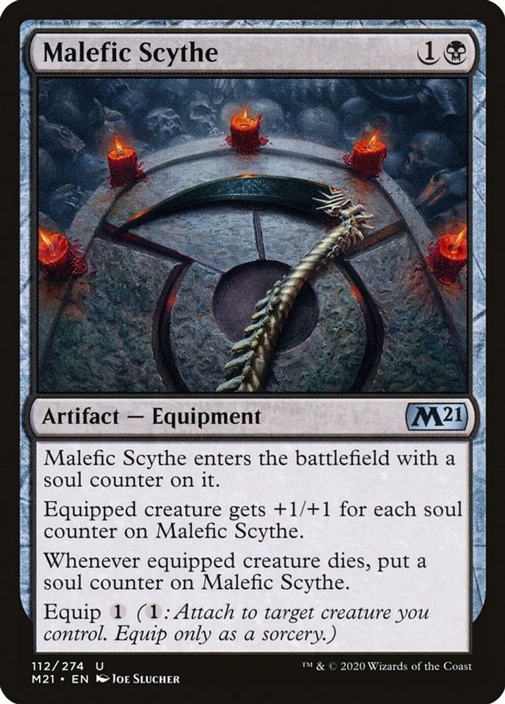 2020 Magic: The Gathering: Core Set 2021 (M21) - Malefic Scythe (#112, Uncommon) (, Near Mint)