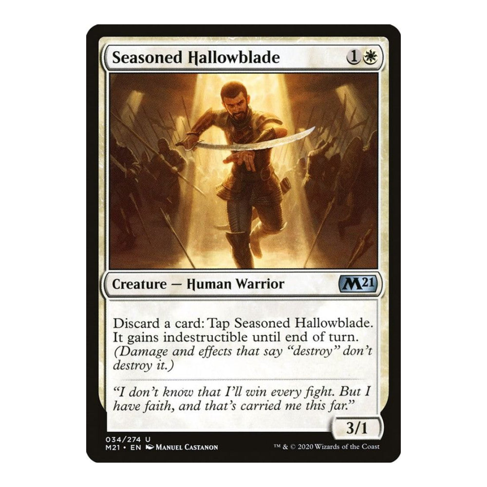 2020 Magic: The Gathering: Core Set 2021 (M21) - Seasoned Hallowblade (#34, Uncommon) (, Near Mint)