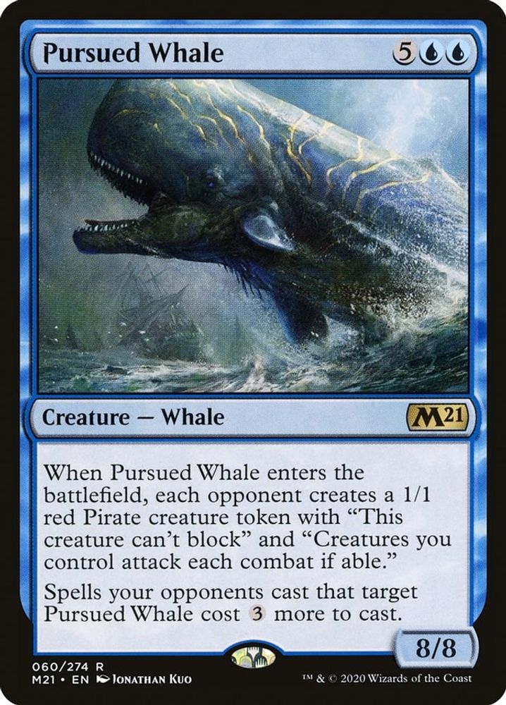 2020 Magic: The Gathering: Core Set 2021 (M21) - Pursued Whale (#60, Rare) (, Near Mint)