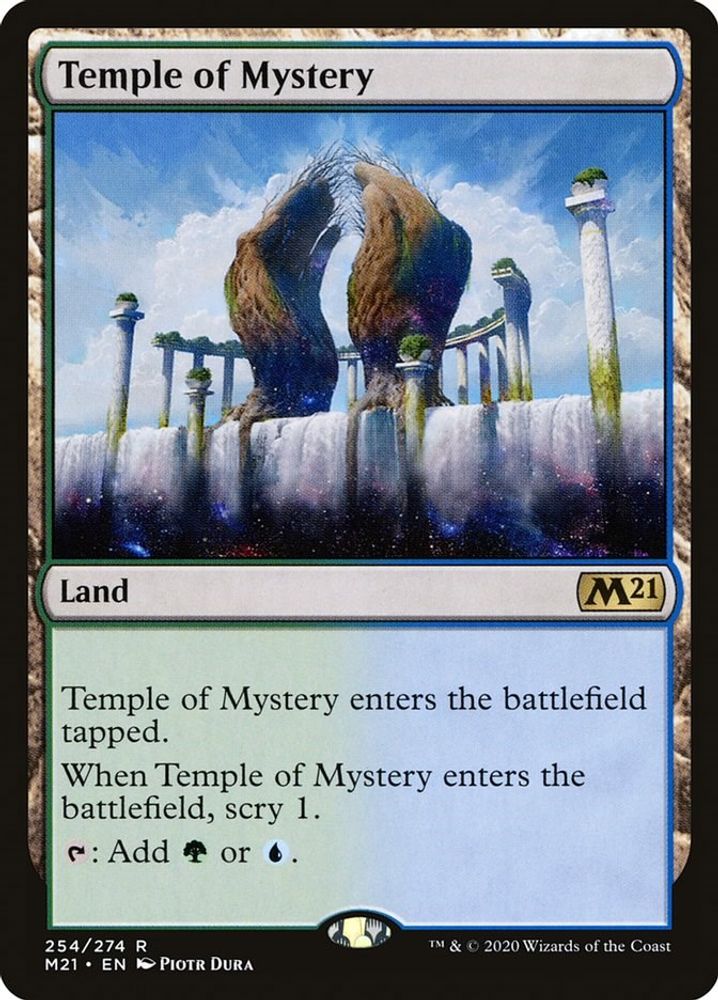 2020 Magic: The Gathering: Core Set 2021 (M21) - Temple of Mystery (#254, Rare) (, Near Mint)
