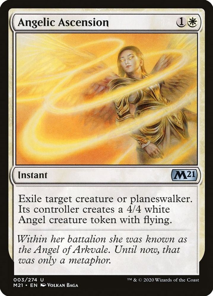 2020 Magic: The Gathering: Core Set 2021 (M21) - Angelic Ascension (#3, Uncommon) (, Near Mint)