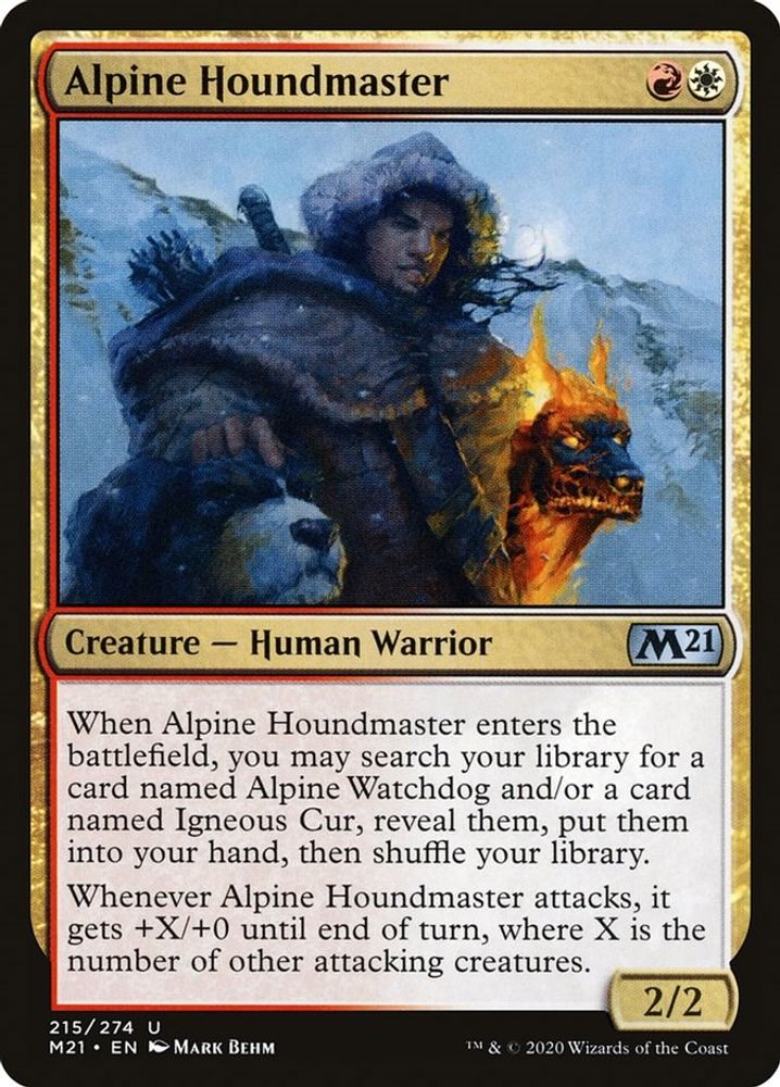 2020 Magic: The Gathering: Core Set 2021 (M21) - Alpine Houndmaster (#215, Uncommon) (, Near Mint)