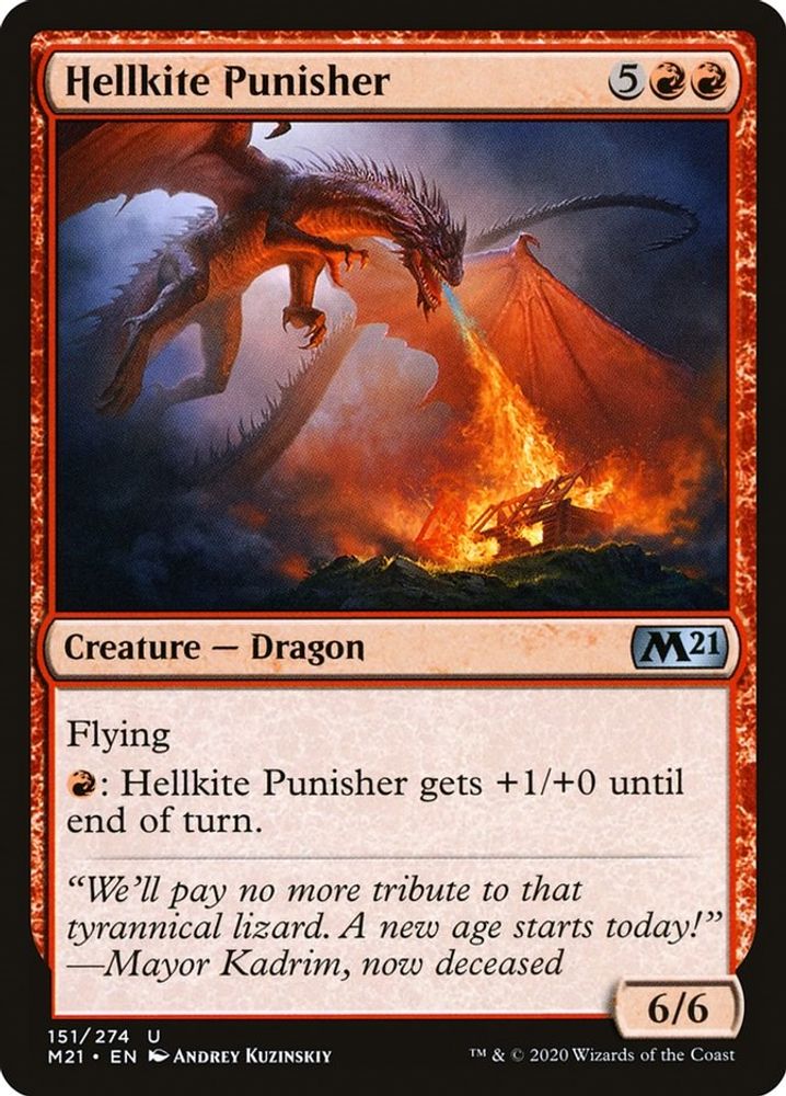 2020 Magic: The Gathering: Core Set 2021 (M21) - Hellkite Punisher (#151, Uncommon) (, Near Mint)