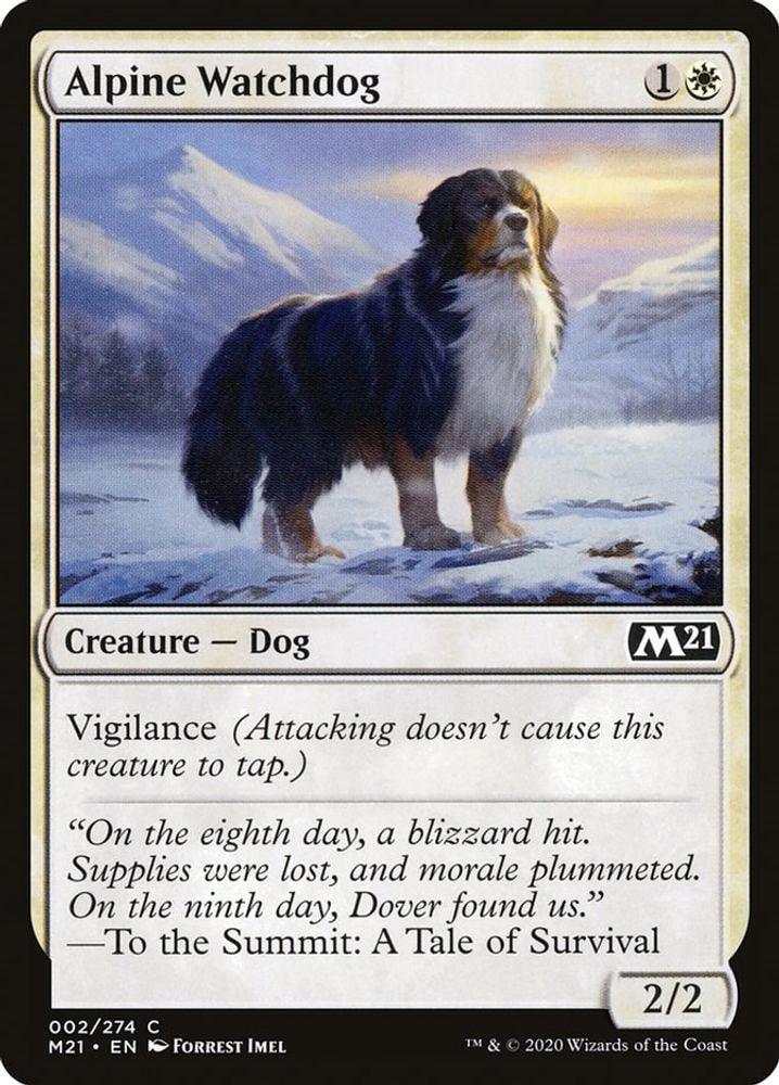 2020 Magic: The Gathering: Core Set 2021 (M21) - Alpine Watchdog (#2, Common) (, Near Mint)