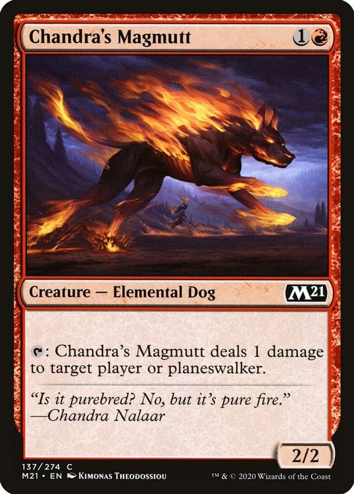 2020 Magic: The Gathering: Core Set 2021 (M21) - Chandras Magmutt (#137, Common) (, Near Mint)