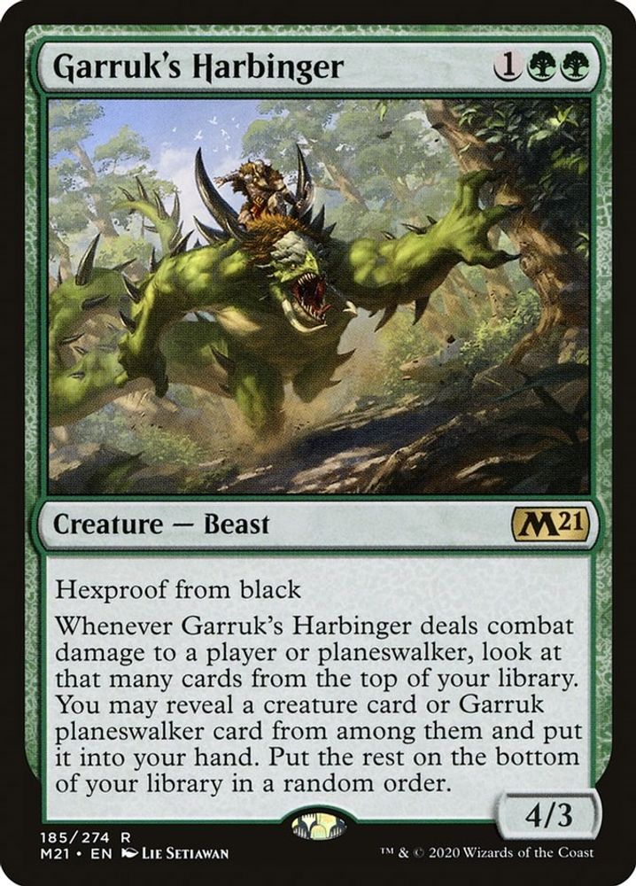 2020 Magic: The Gathering: Core Set 2021 (M21) - Garruks Harbinger (#185, Rare) (, Near Mint)