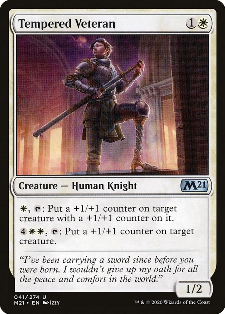2020 Magic: The Gathering: Core Set 2021 (M21) - Tempered Veteran (#41, Uncommon) (, Near Mint)