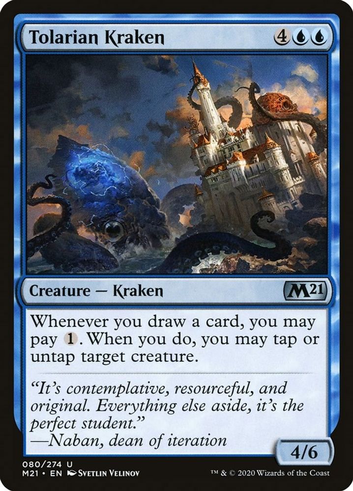 2020 Magic: The Gathering: Core Set 2021 (M21) - Tolarian Kraken (#80, Uncommon) (, Near Mint)