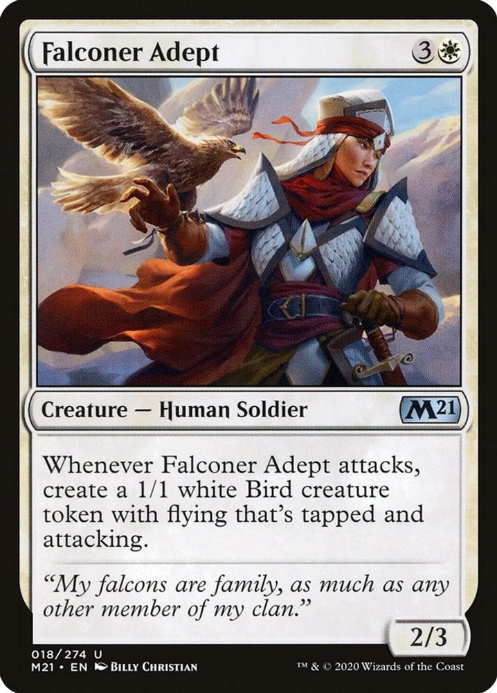 2020 Magic: The Gathering: Core Set 2021 (M21) - Falconer Adept (#18, Uncommon) (, Near Mint)