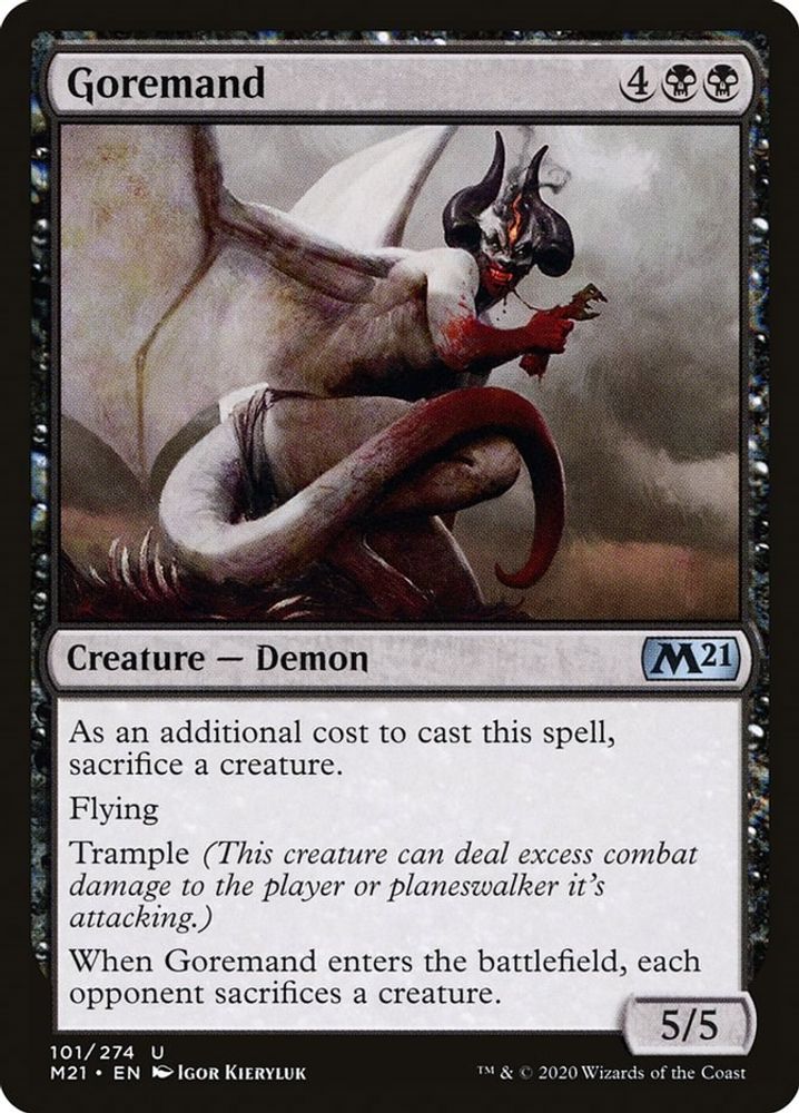 2020 Magic: The Gathering: Core Set 2021 (M21) - Goremand (#101, Uncommon) (, Near Mint)