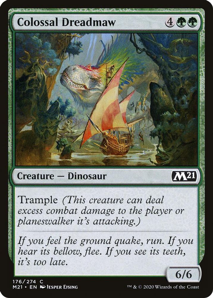 2020 Magic: The Gathering: Core Set 2021 (M21) - Colossal Dreadmaw (#176, Common) (, Near Mint)