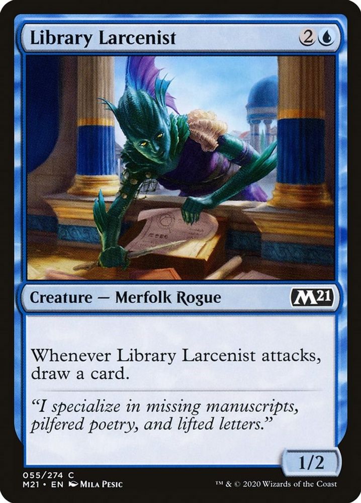 2020 Magic: The Gathering: Core Set 2021 (M21) - Library Larcenist (#55, Common) (, Near Mint)