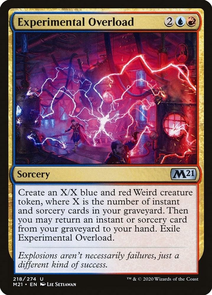 2020 Magic: The Gathering: Core Set 2021 (M21) - Experimental Overload (#218, Uncommon) (, Near Mint)
