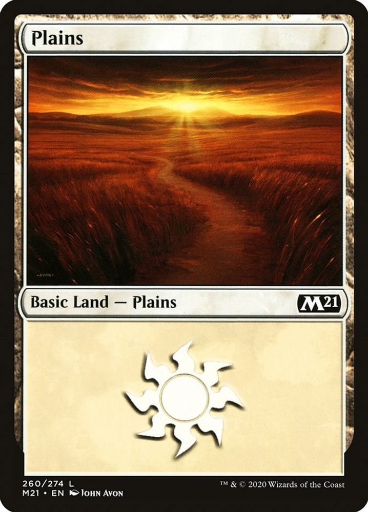 2020 Magic: The Gathering: Core Set 2021 (M21) - Plains 260 (#260, Land)