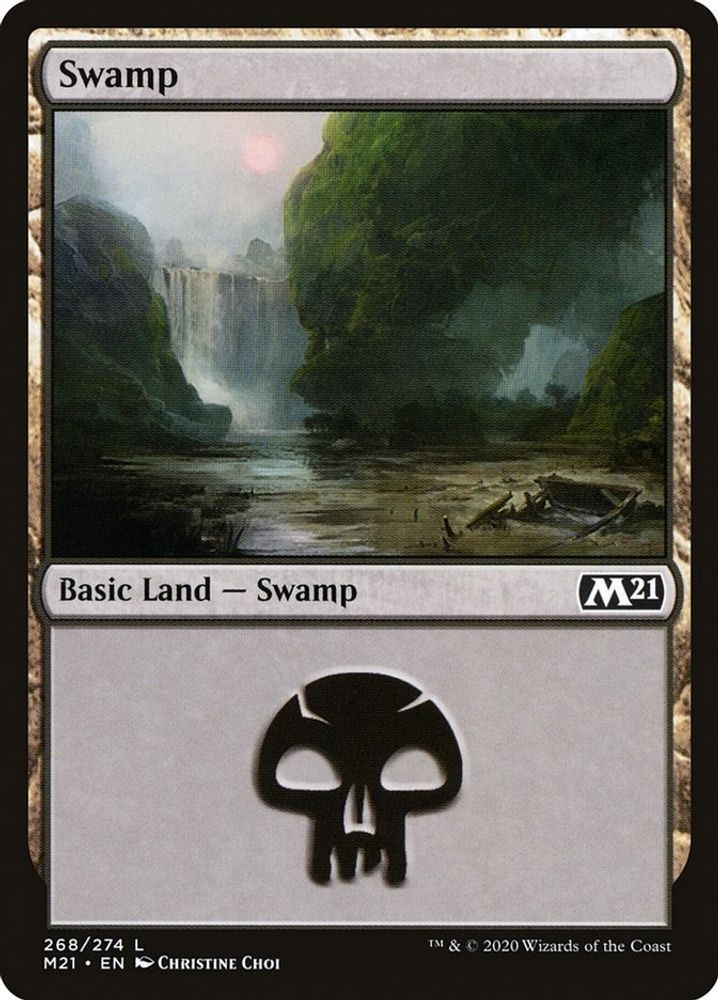 2020 Magic: The Gathering: Core Set 2021 (M21) - Swamp 268 (#268, Land)