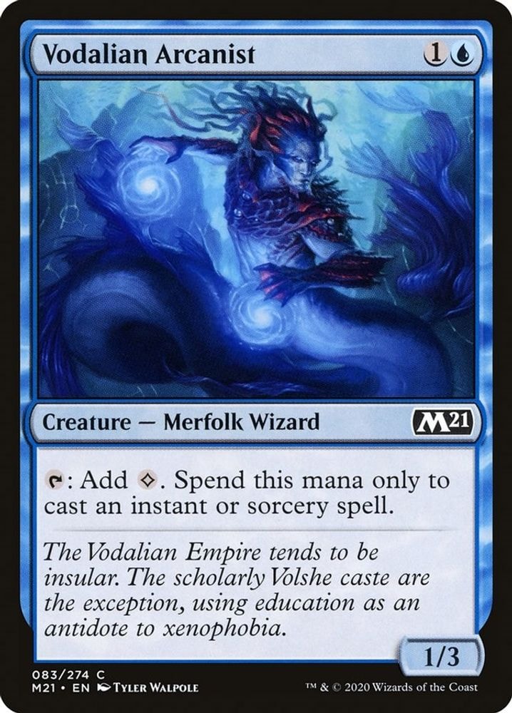 2020 Magic: The Gathering: Core Set 2021 (M21) - Vodalian Arcanist (#83, Common) (, Near Mint)