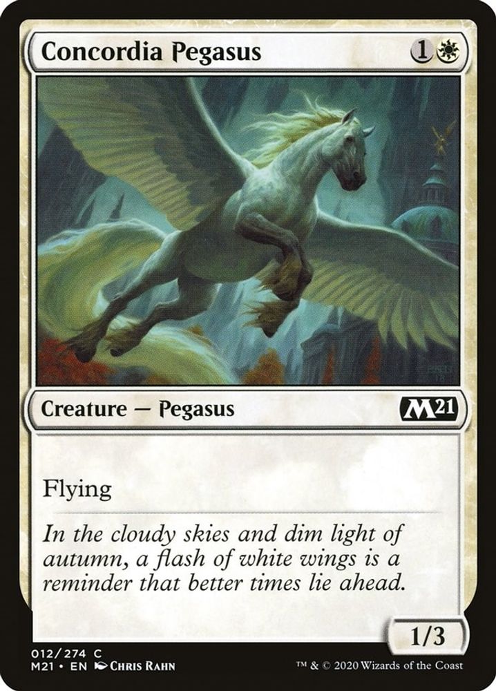 2020 Magic: The Gathering: Core Set 2021 (M21) - Concordia Pegasus (#12, Common) (, Near Mint)